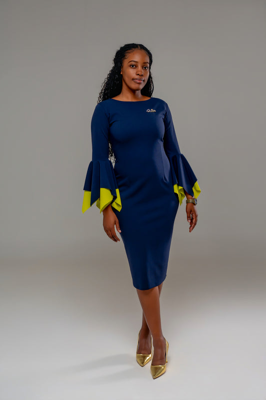 Stephian Bell-sleeves Dress