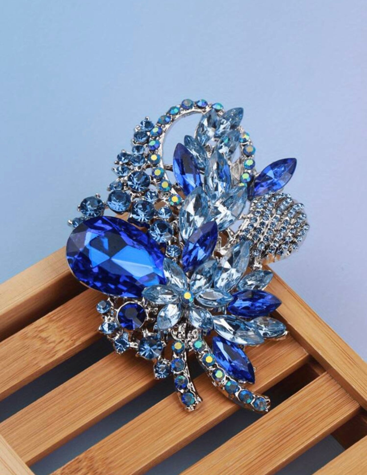Blue Corsage Brooch