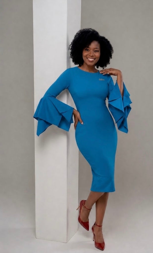 Stephian Bell-Sleeve dress