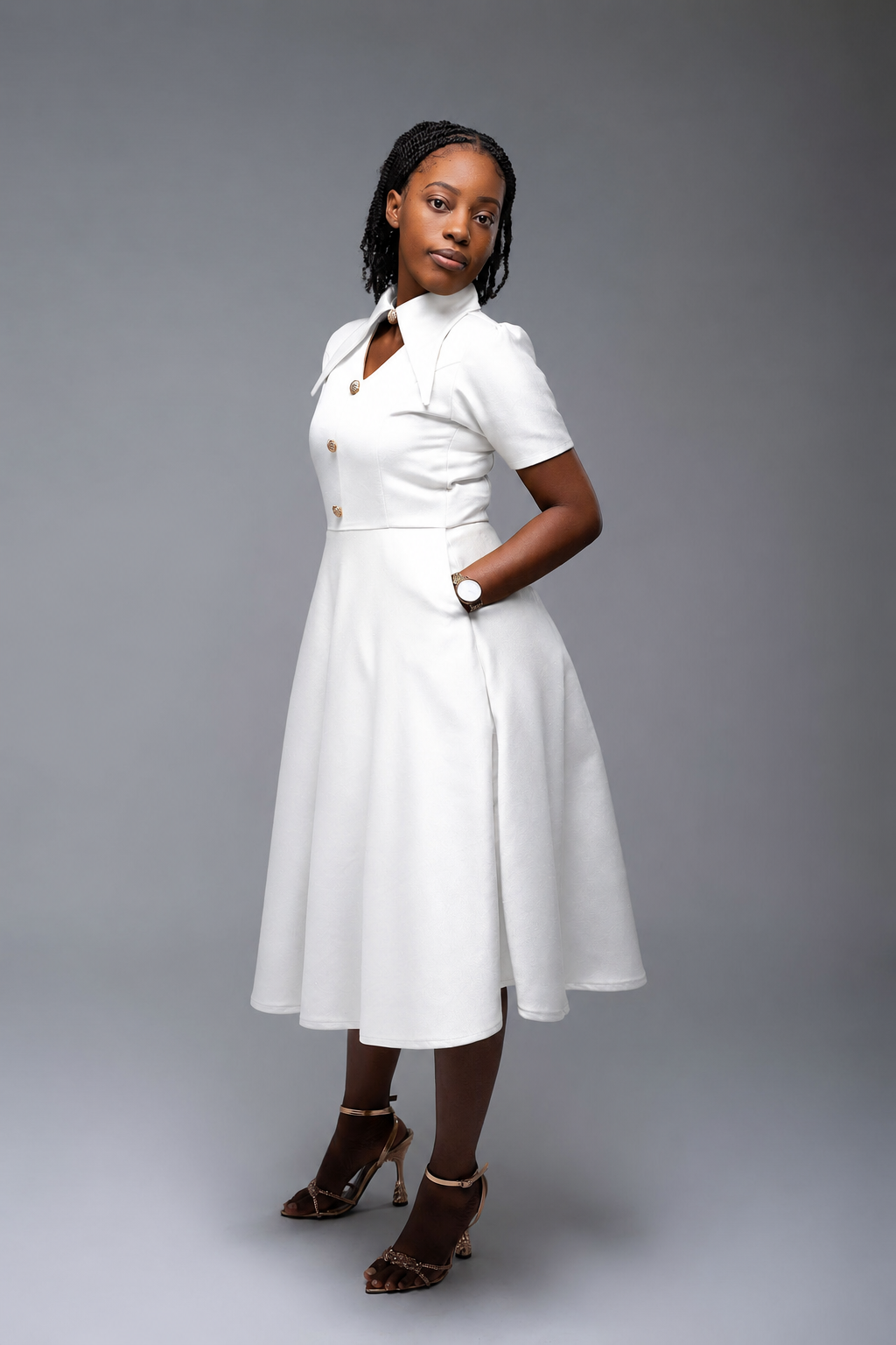 Hannah Dress- White