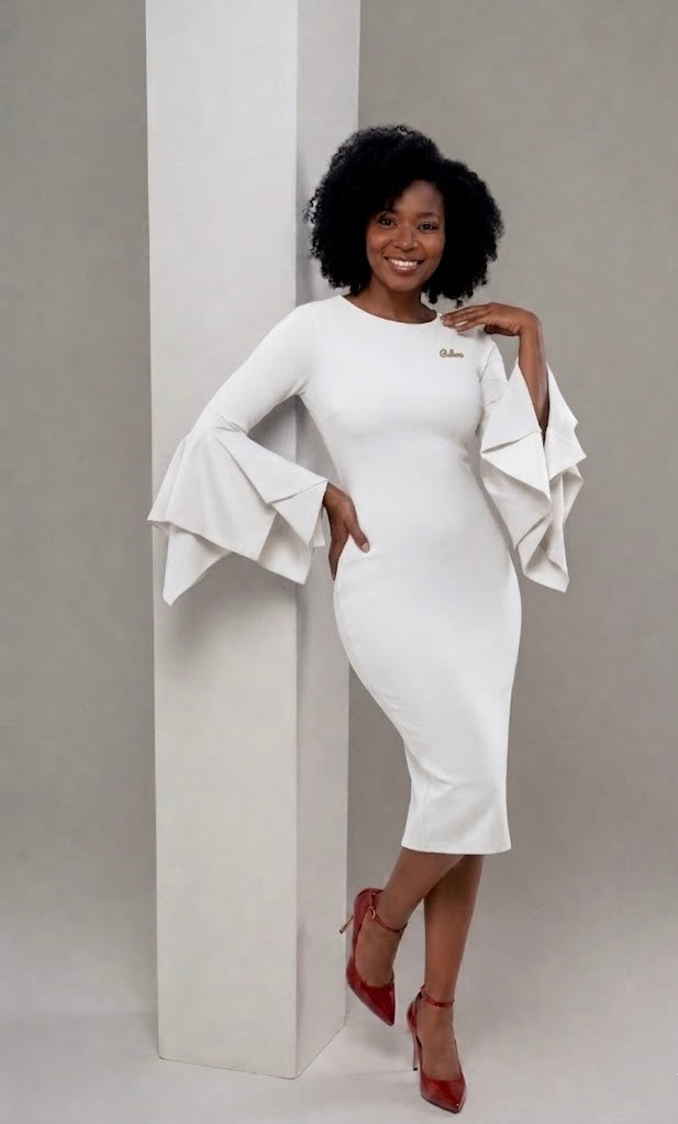 Stephian Bell-Sleeve- White