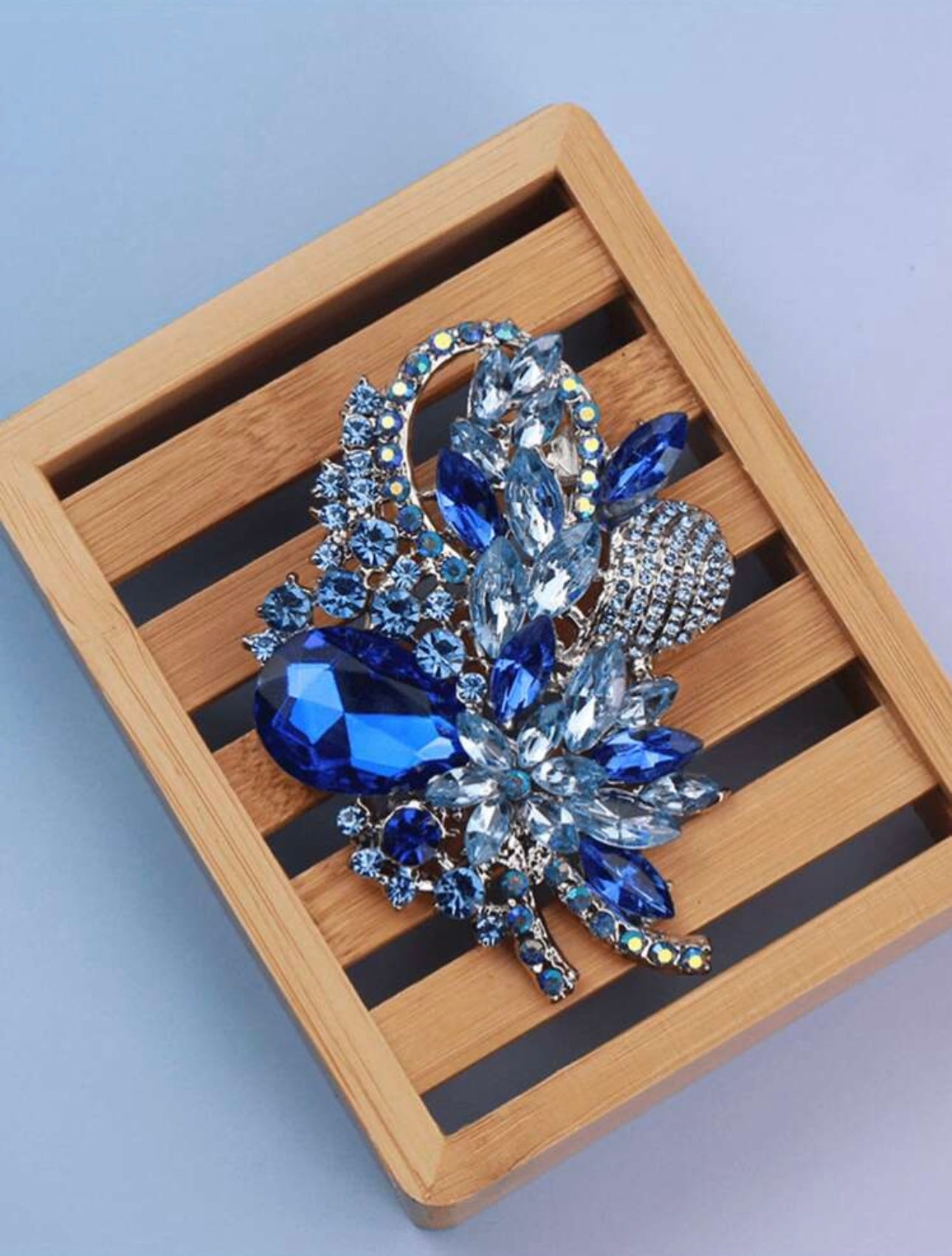 Blue Corsage Brooch