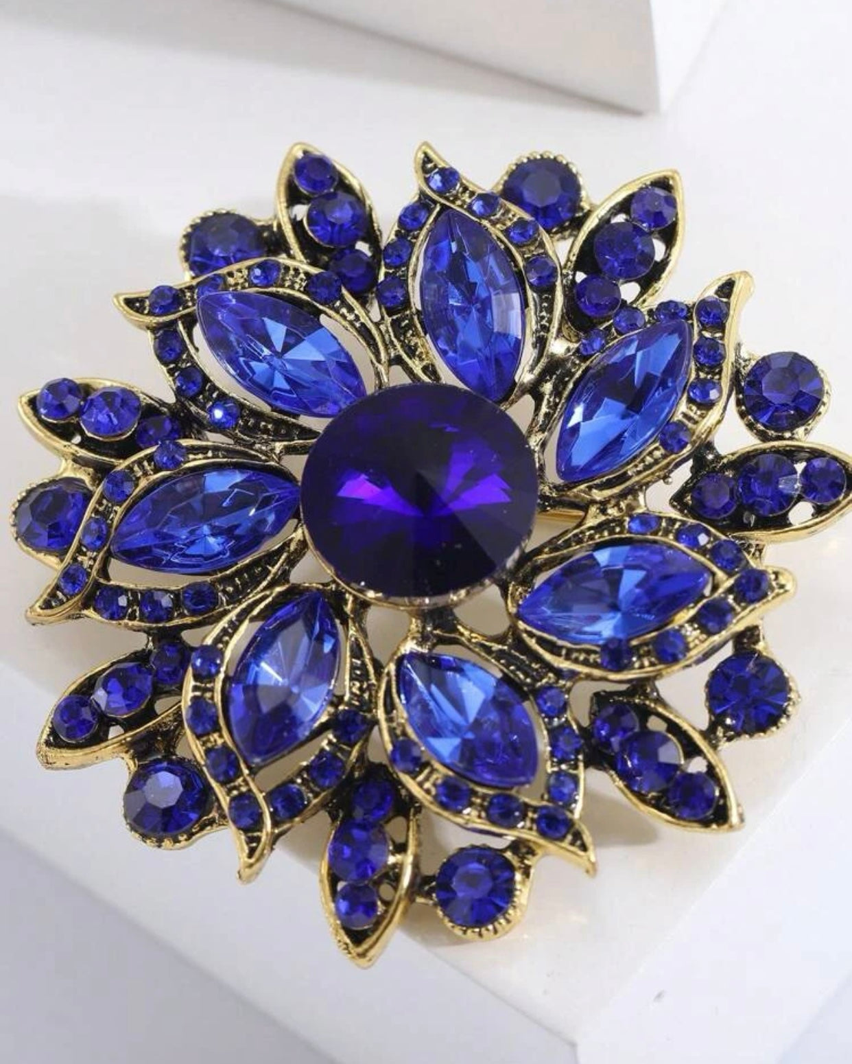 Blue Elegance Brooch