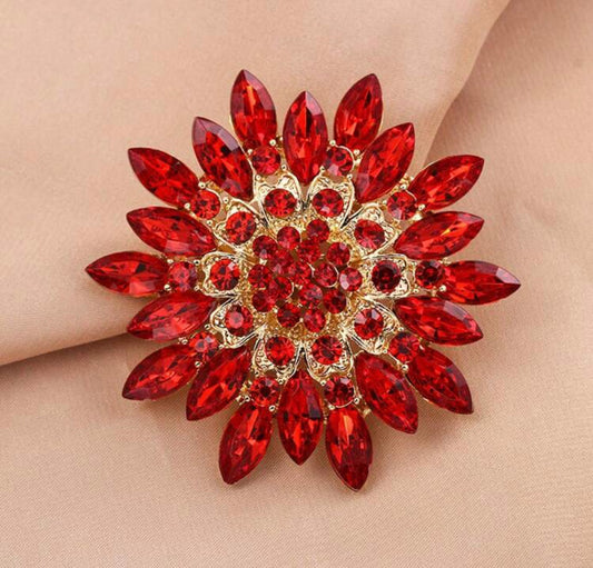 Red Elegance Brooch