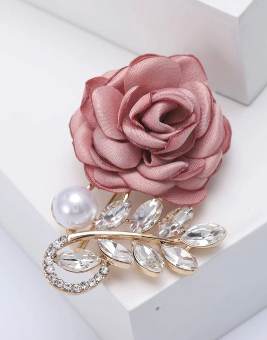 Pink Flower Brooch