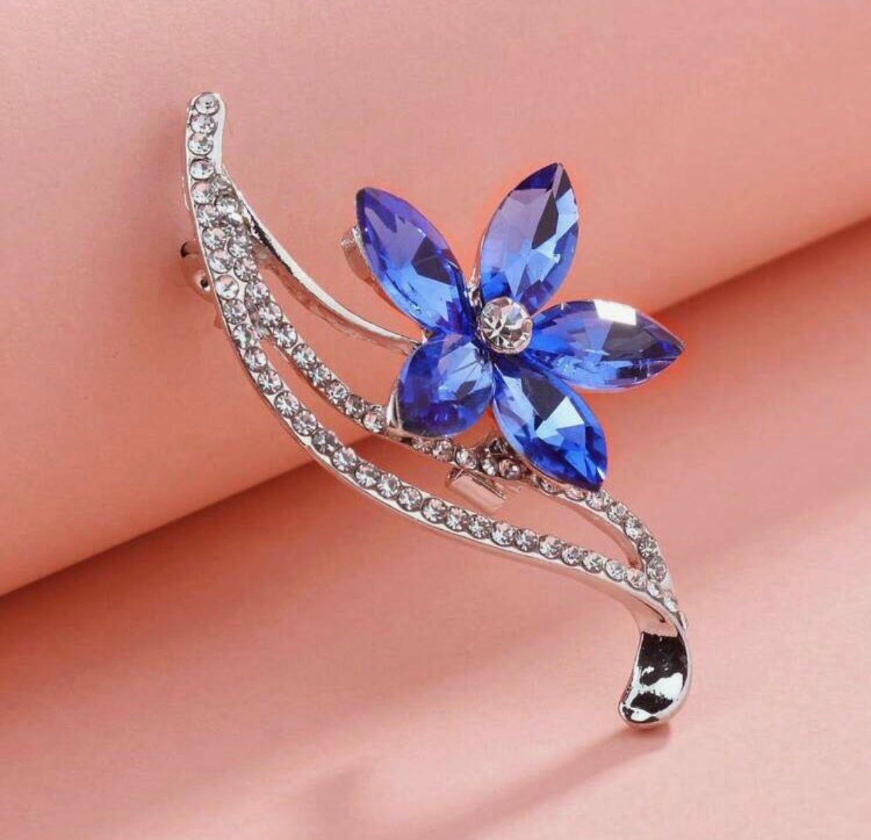 Blue Flower Brooch