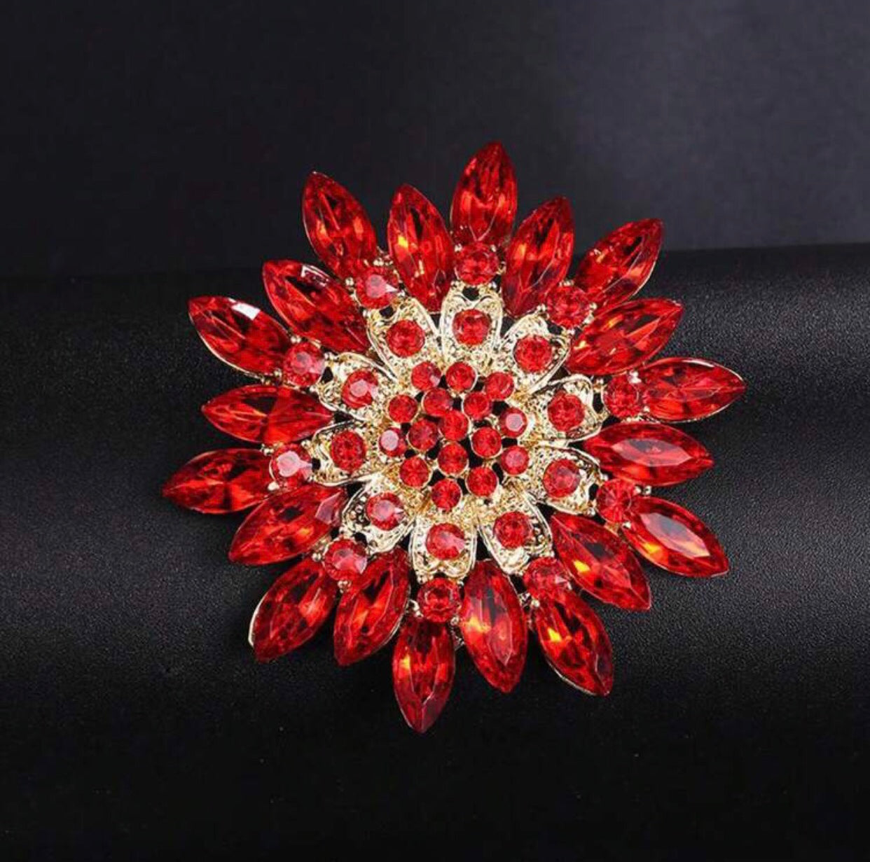 Red Elegance Brooch