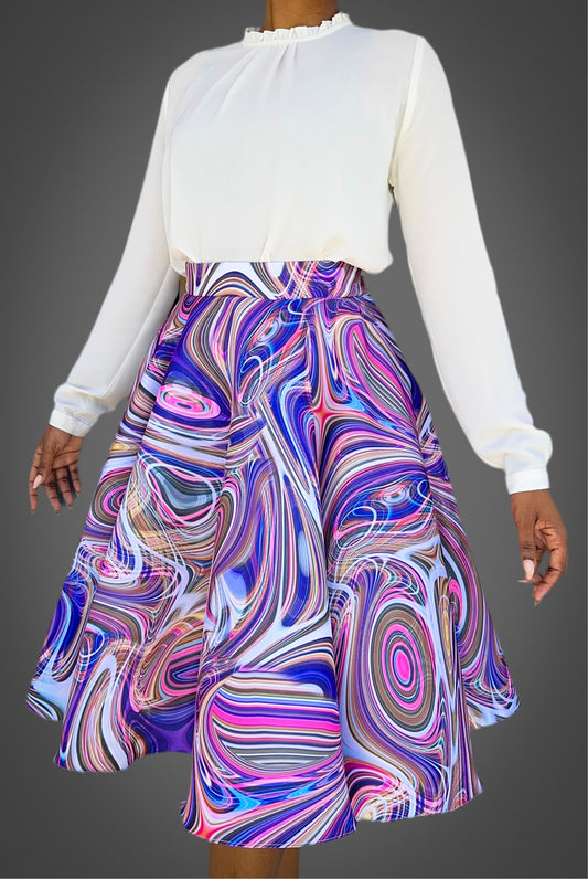 Sienna Flare Skirt- Pink