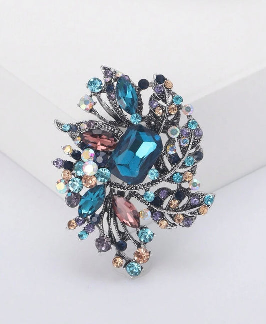 Blue Stones Brooch