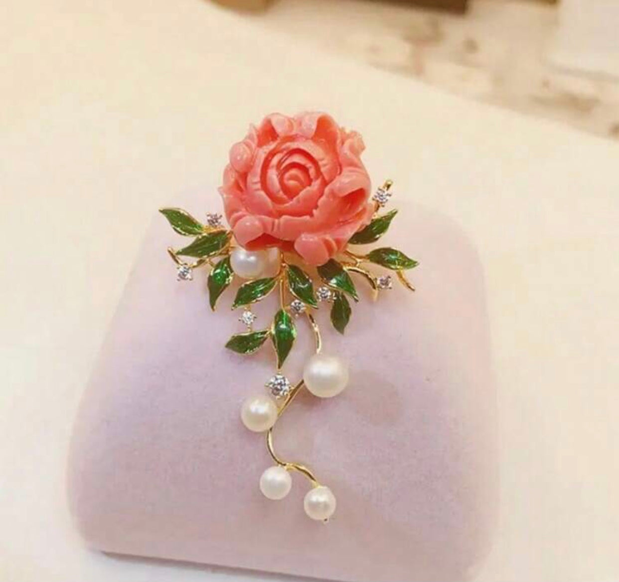 Pink Daisy Brooch