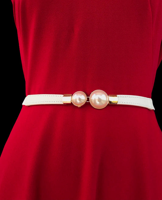 Pearl Belt- White