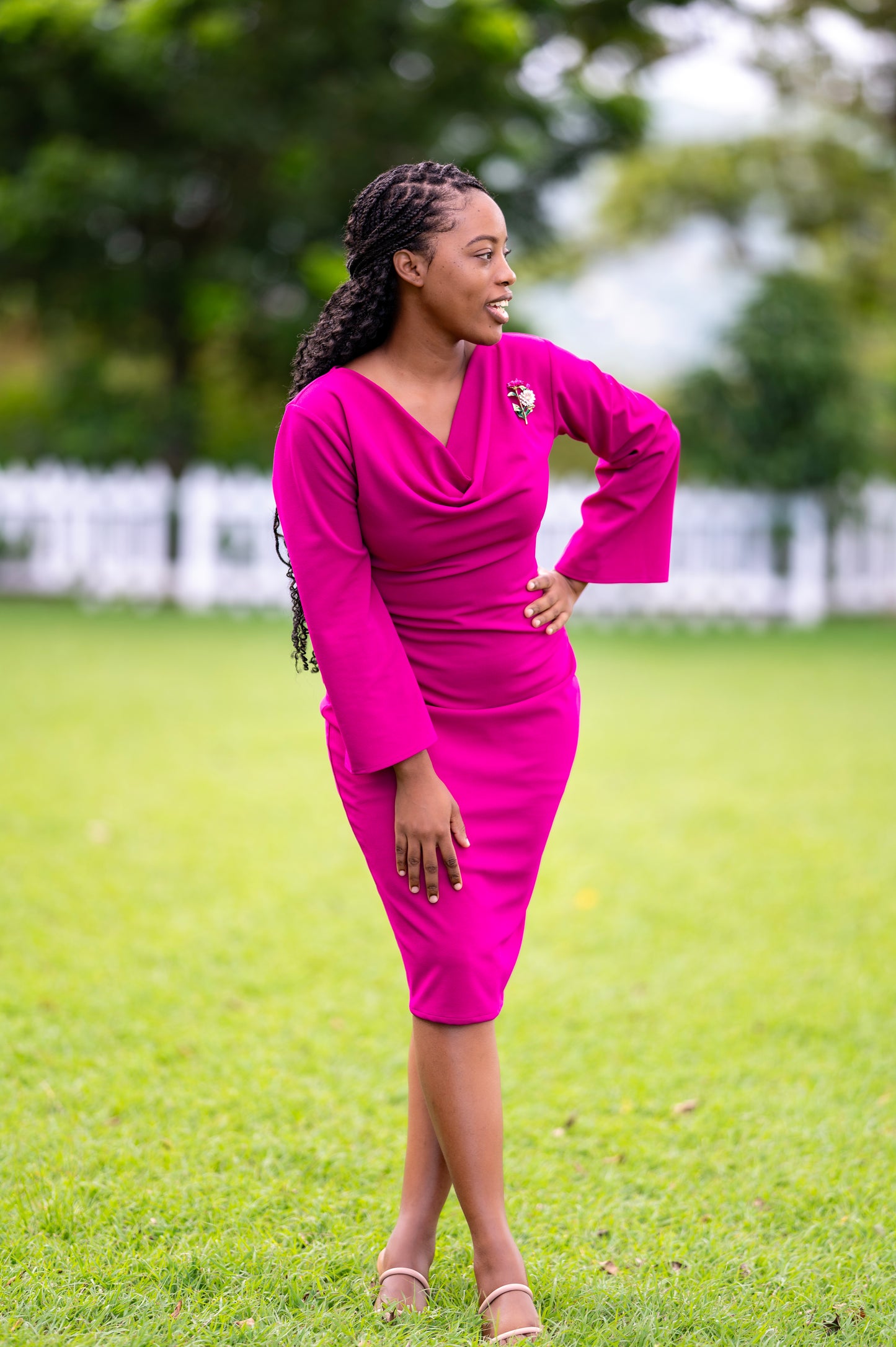 Zaira Dress- Hot Pink