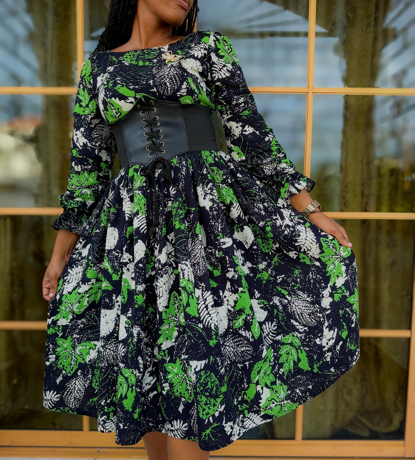 Karelle Dress-Green