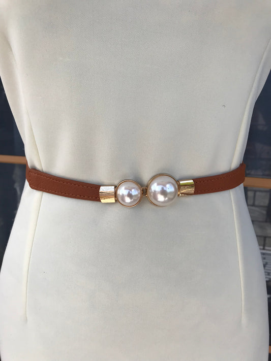 Pearl Belt- Brown