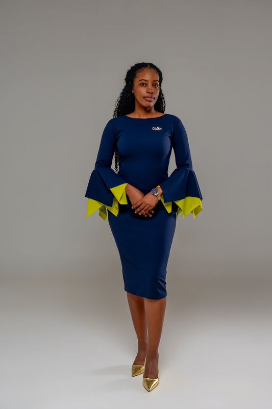 Stephian Bell-sleeves Dress