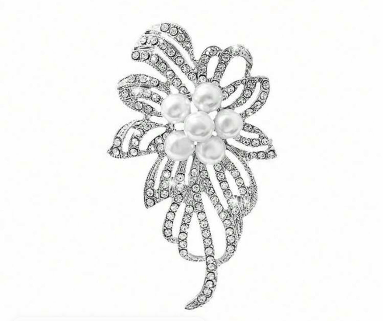 Silver Flower Brooch