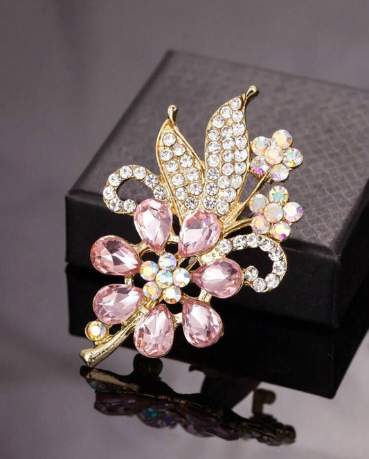 Pink Flower Brooch