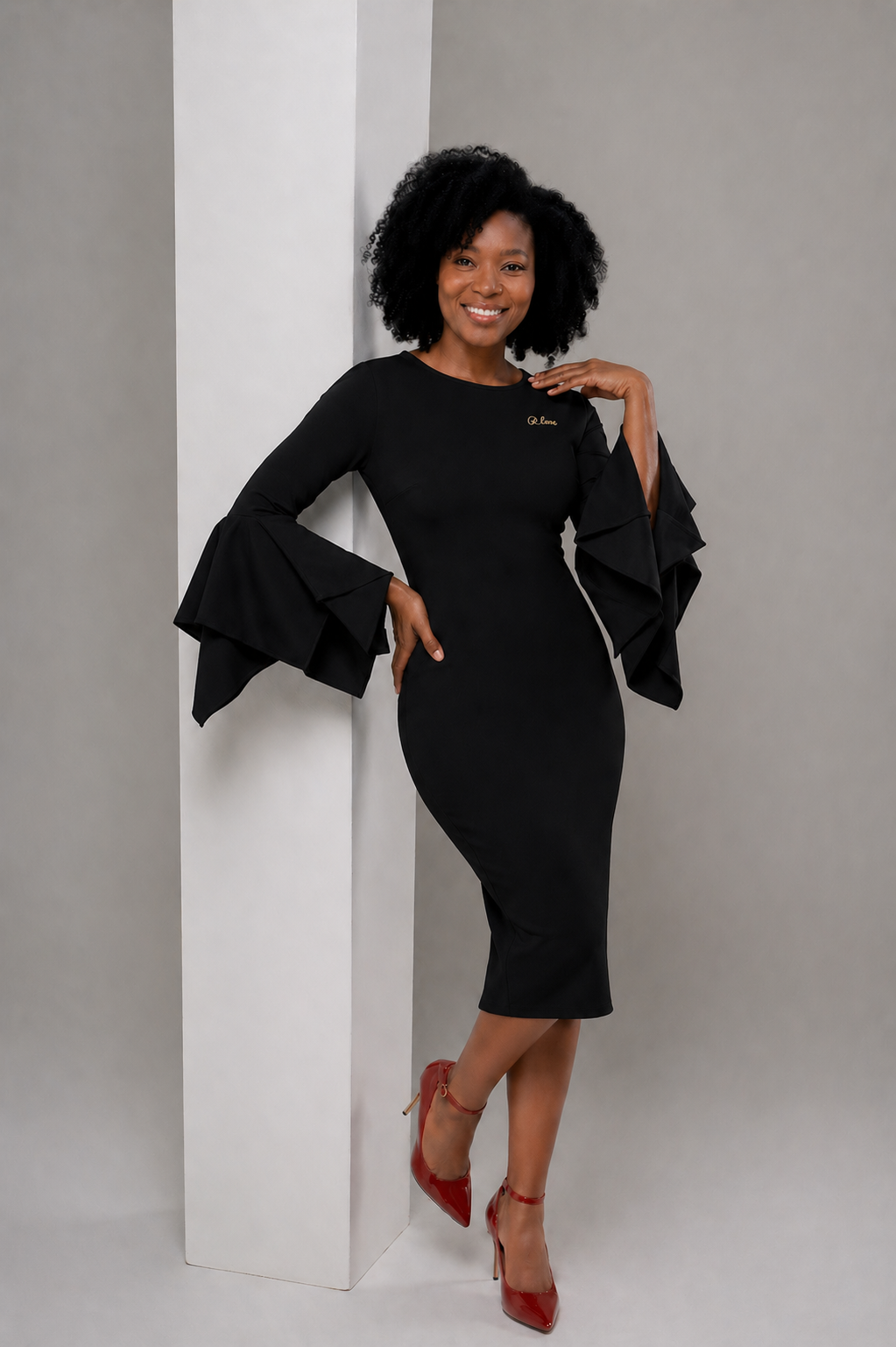Stephian Bell-Sleeve dress