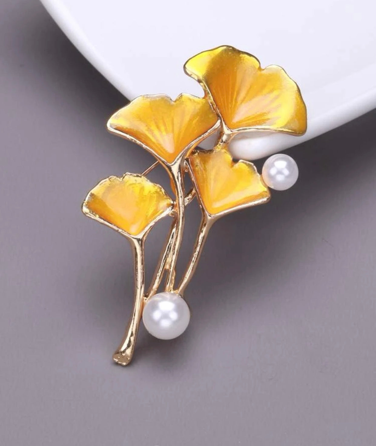 Yellow Petals Brooch