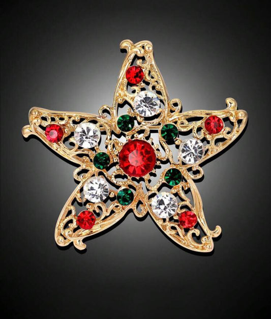 Gold Star Brooch